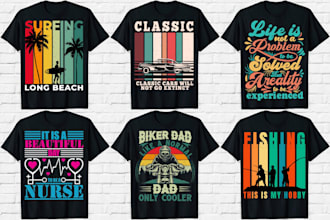 best custom graphic and typography t shirt design
