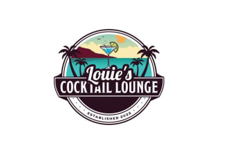 create modern bar, night club and restaurant logo