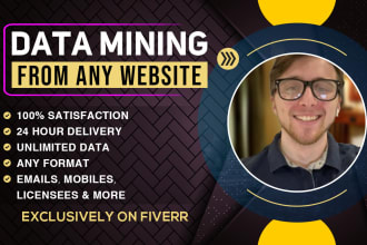 web scraping, data mining and extracting from any website