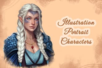 draw a beautiful realistic portrait, character, icon