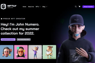 do nft website, nft landing pages, nft arts