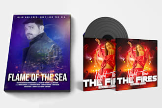 design movie cover music cover blueray dvd cd cover and disc label