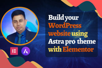 create wordpress website astra pro with elementor