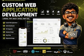 develop a custom laravel PHP web application