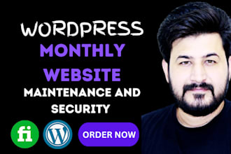 do monthly wordpress website maintenance with updates, speed, and security