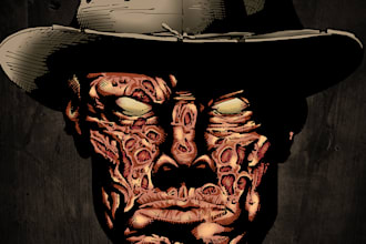 create dark horror character design and custom illustration