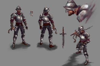 design and paint character concept art for all your needs