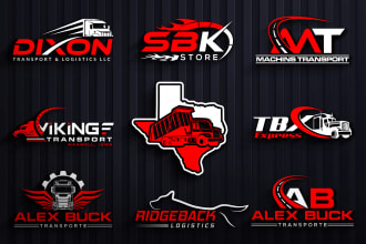 do transport trucking freight logistics logo design