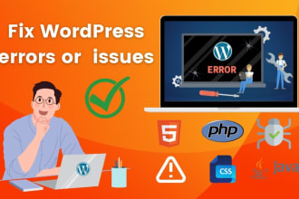 fix wordpress errors website problems issues and bug fix