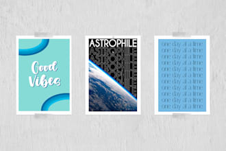 design a printable typography wall art