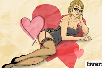 draw you or any one you know as a pinup girl