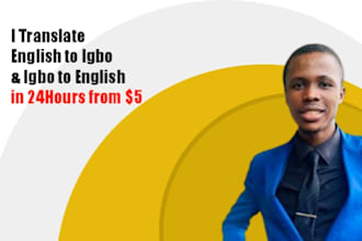 manually translate english to igbo and vice versa