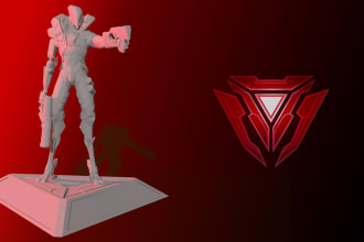 create a 3d model of a character or creature for 3d print