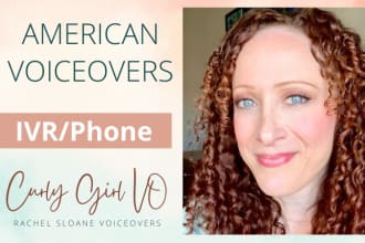 record an american IVR, voicemail and extensions voiceover
