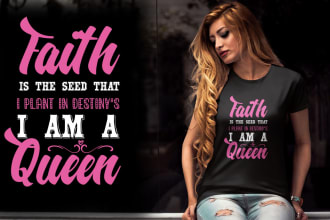make typography christian tshirt design for you