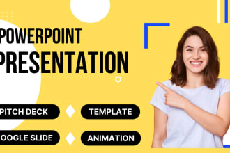 do ppt presentation, design, template  and pitch