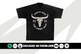 create vintage t shirt design for your clothing brand