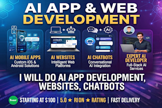 do ai mobile app development, ai website, ai chatbot, ai app developer