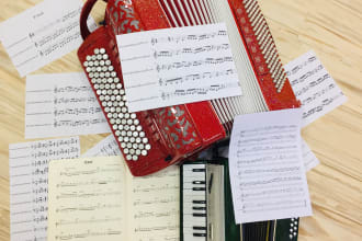 transfer any music into accordion  sheet music