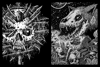 draw darkart horror thrash brutal death metal rock