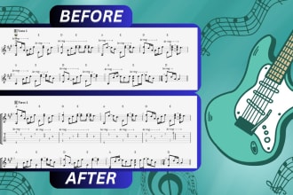 convert sheet music to guitar tabs for you