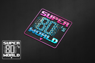 make an 80s retro vintage logo for you