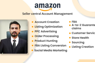 be your amazon virtual assistant for amazon store management, product listing