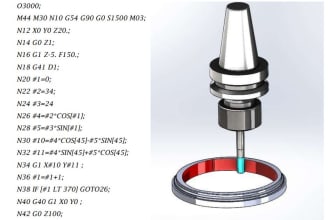 tool path with macro cnc programming  for  industrial and product design