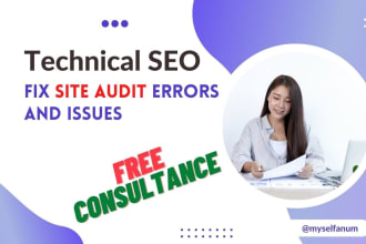 seo site audit and fix audit errors for high ranking