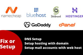 fix domain, cpanel, SSL, mail issue of godaddy, hostgator, bluehost, namecheap