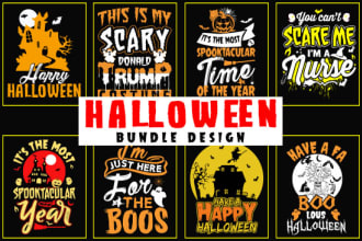 create custom halloween t shirt design for you