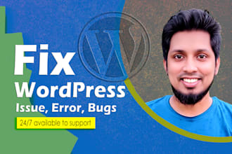 fixes wordpress error, website changes, customize or update elementor edits divi
