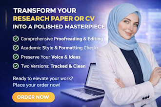 proofread and edit your academic paper, thesis, dissertation, or CV