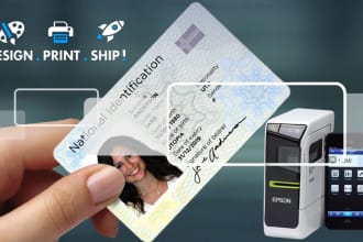 design, print pvc id card and ship to you