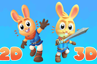 3d model your 2d character