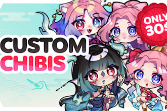 draw cute chibi anime character in my style