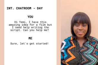 write professional short, feature film, TV scripts for you