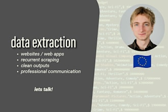 webscrape data from any site, do automated web scraping