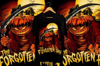 do spooky, scary,trick or treat halloween t shirt design