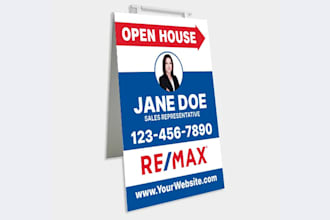design open house yard sign