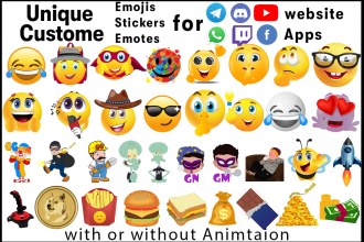 design unique emoji, emote or animated emoji for you