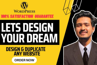 create full website,copy clone or redesign clean and modern wordpress website