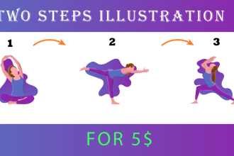 draw exercise, workout, yoga, medical, fitness etc manual illustration