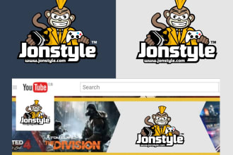 design modern abstract gaming, esports, youtube, and twitch logo