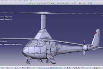 do 3d modeling, aircraft designs and its calculation, renderings using catia