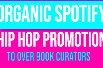 do spotify hip hop promotion to 900k spotify curators