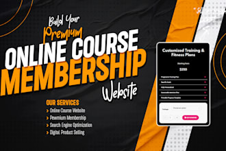 build premium membership or online course selling website