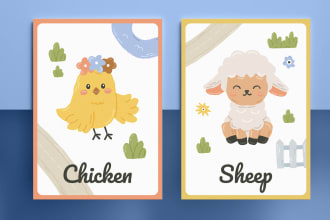 create creative printable flash cards for kids