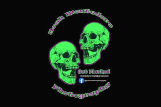design high quality skull logo with express deliver