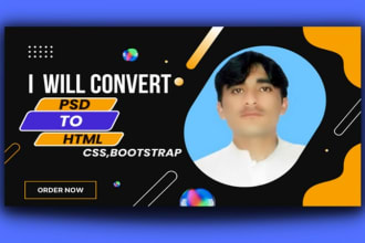 convert figma to HTML PSD to HTML xd to html css responsive bootstrap 5